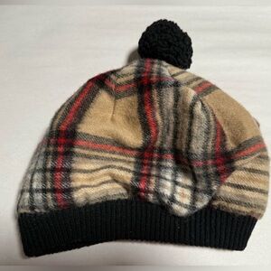 Edinburgh Lambs Wool Tartan Plaid Tammy Hat Tam O’Shanter